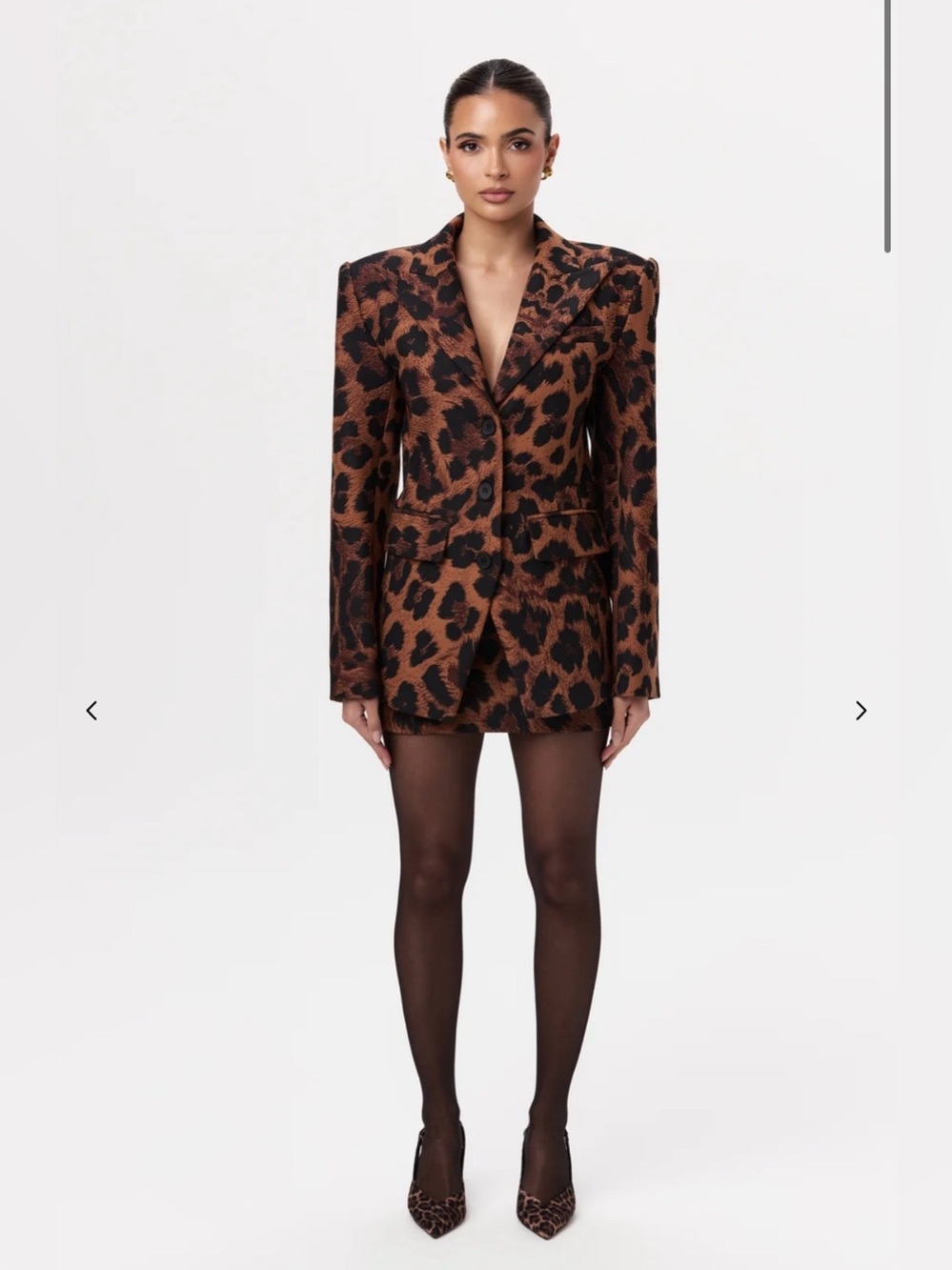 Naked Wardrobe Fitted Blazer Leopard